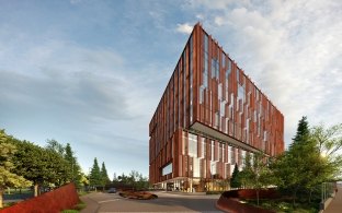 Exterior rendering of the building